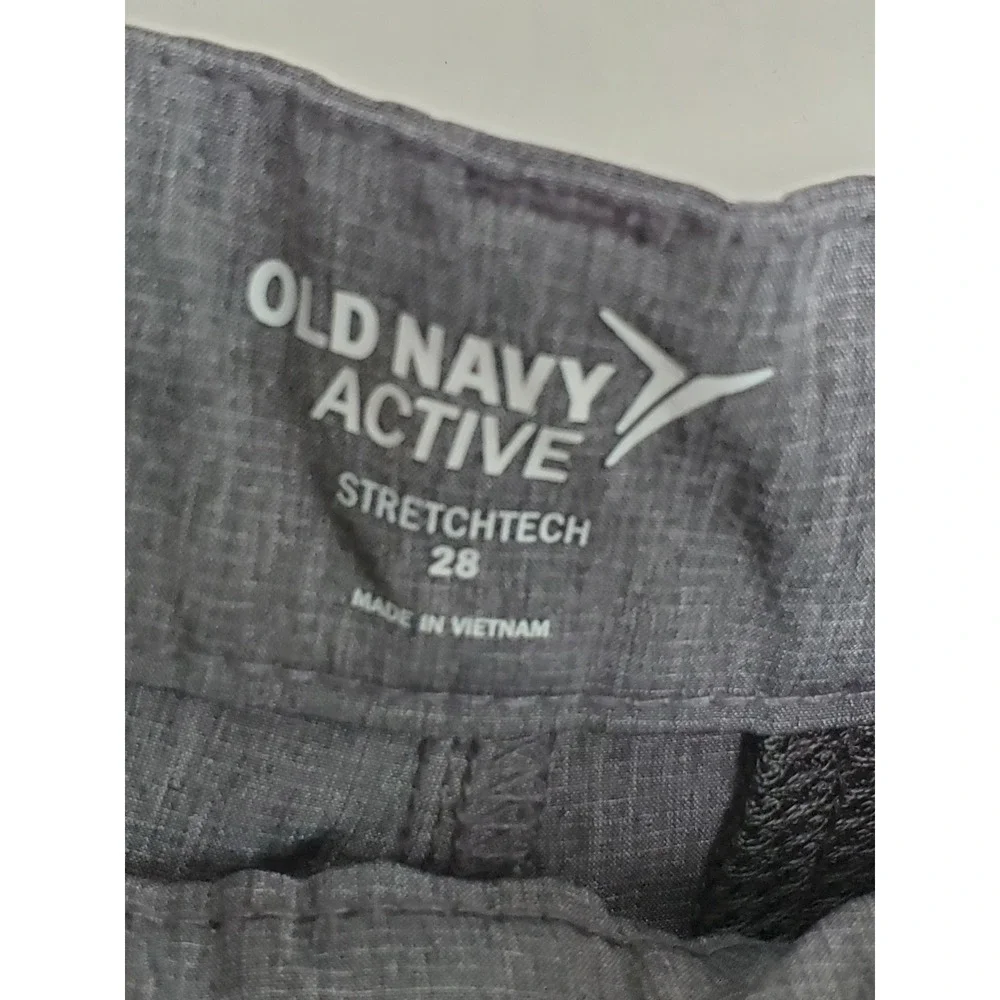 Old Navy Active Shorts Gray StretchTech Athletic Performance Hiking Golf Size 28